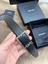 YSL Belt Top version Original Order Belt Female First Layer Cow Leather Belt3.0Women's Belt Calfskin High-Grade Pure Leather Belt Men and Women Business Casual Belt Belt Women's Belt