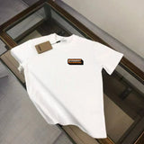 Burberry T-shirt 3D Letter Embroidery on the Chest logo round Neck Short Sleeve25ss New pure cotton T Unisex T-Shirt OS Drop Shoulder Loose Fit Base Shirt Top T-Shirt Short Sleeve