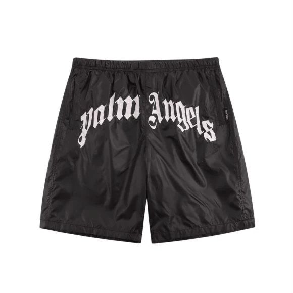 Palm Angels Shorts Top Version Letter logo Printed Shorts Casual Beach Pants Sports Five Points