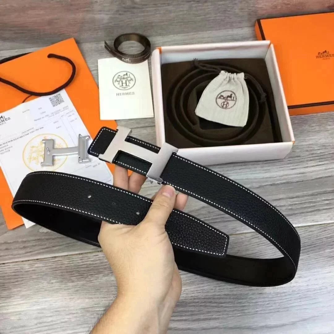 Hermes Belt Top version Men's and Women's Leather Business Pant Belt Casual All-Match Belt Men's Belt