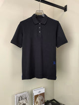 Burberry T-shirt Hem logo Embroidery POLO Shirt Lapel Short Sleeve25ss New Unisex Commuter Short Sleeve Summer Loose Fit T Business Shirt Plus Size T-Shirt