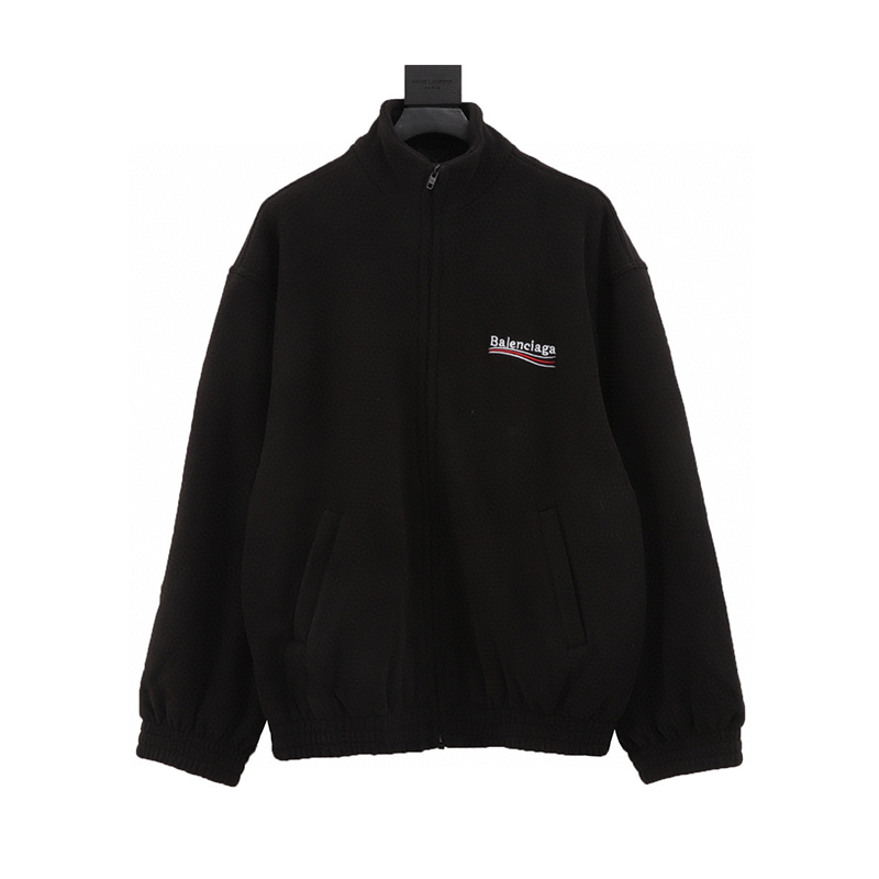 Balenciaga Jackets Cola Embroidery Polar Fleece Cotton Coat Jacket Same Style for Men and Women