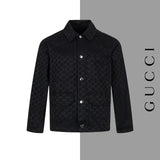 Gucci Jackets Dark Pattern Jacquard Vintage Washed Denim Jacket Unisex Autumn Winter New Sports Casual Loose Fit Versatile