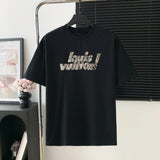 Louis Vuitton LV T-shirt Chest Logo Print logo round Neck Short Sleeve25ss New pure cotton T Unisex T-Shirt OS Loose Fit Base Shirt Top Half Sleeve T-Shirt
