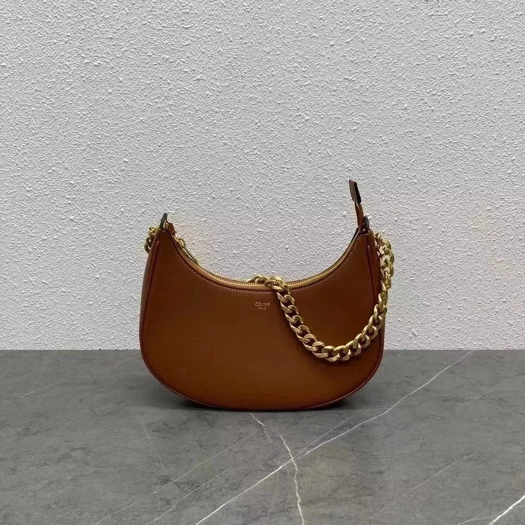 Celine women's bag Top version 2022New Chain AVA Underarm Bag Classic Moon Bag Selenodont Bag Hobos Handbag Hardware Chain Shoulder Strap Underarm Bag199583