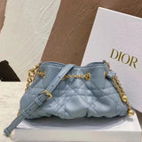 Dior Women's Bag Top version 【Version】Level Surrogate Shopping2023Summer New Ladies ammi Small Golden Beads Steamed Pork Dumplings Bag Small Golden Balls Sheepskin Handbag Women's Bag Cloud Bag Steamed Pork Dumplings Bag Shoulder Messenger Bag Clutch Bag