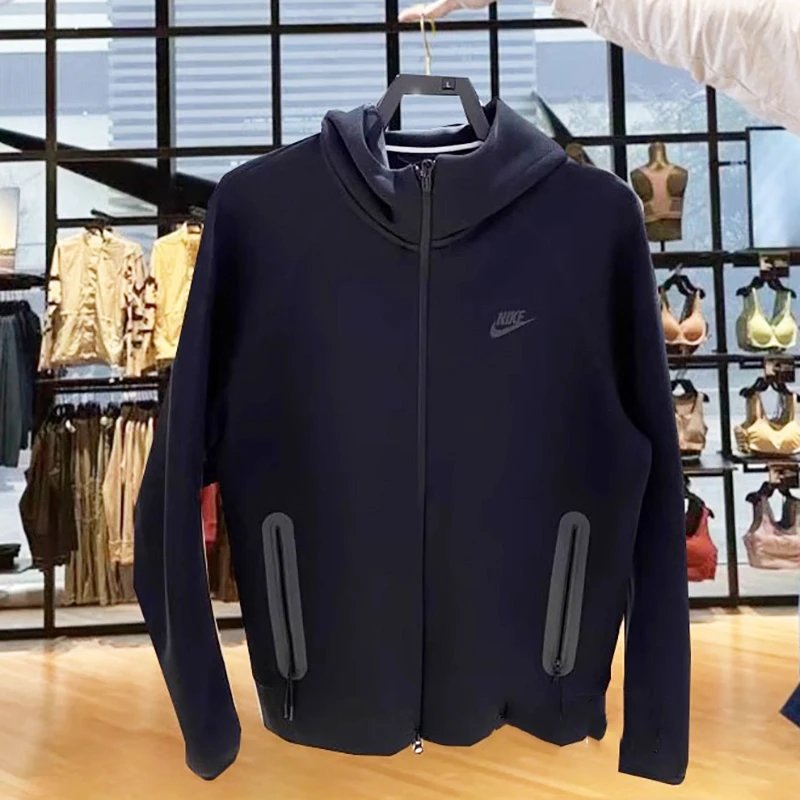 Nike Jackets Hooded Sweater Men's and Women's Same Knitted Zipper Cardigan Sports Jacket Casual Jacket FB7922