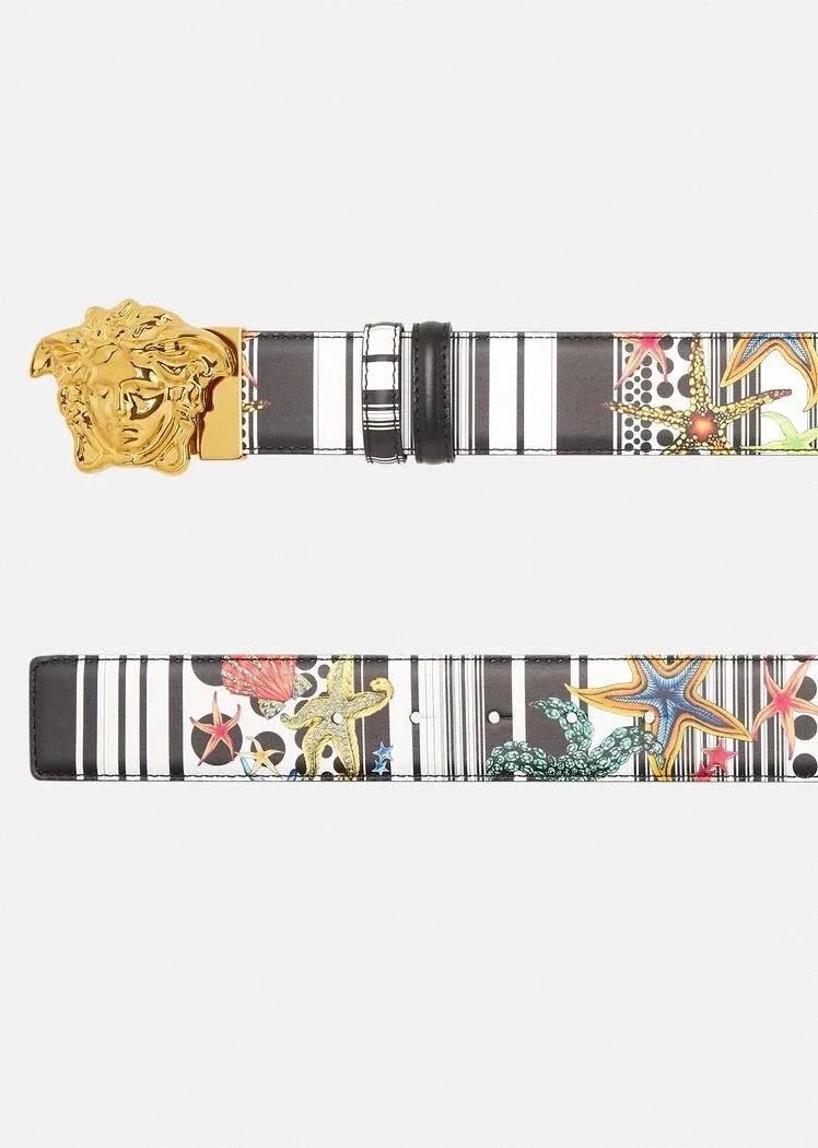 VERSACE Belt Top version Belt Men's Belt Belt Classic Printing Imported from Italy Cowhide Leather Business Casual Fashion Trend