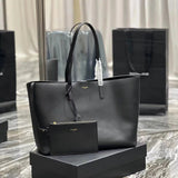 YSL Women's Bag Top version 【Original Leather Quality】2022New shopping bag shoppingtotebag Composite Bag Shopping Bag Imported South African Cowhide Oil Wax Cowhide Leather Women's Bag New Tote Bag Tote Bag Handbag Backpack Casual Bag Women's Bag