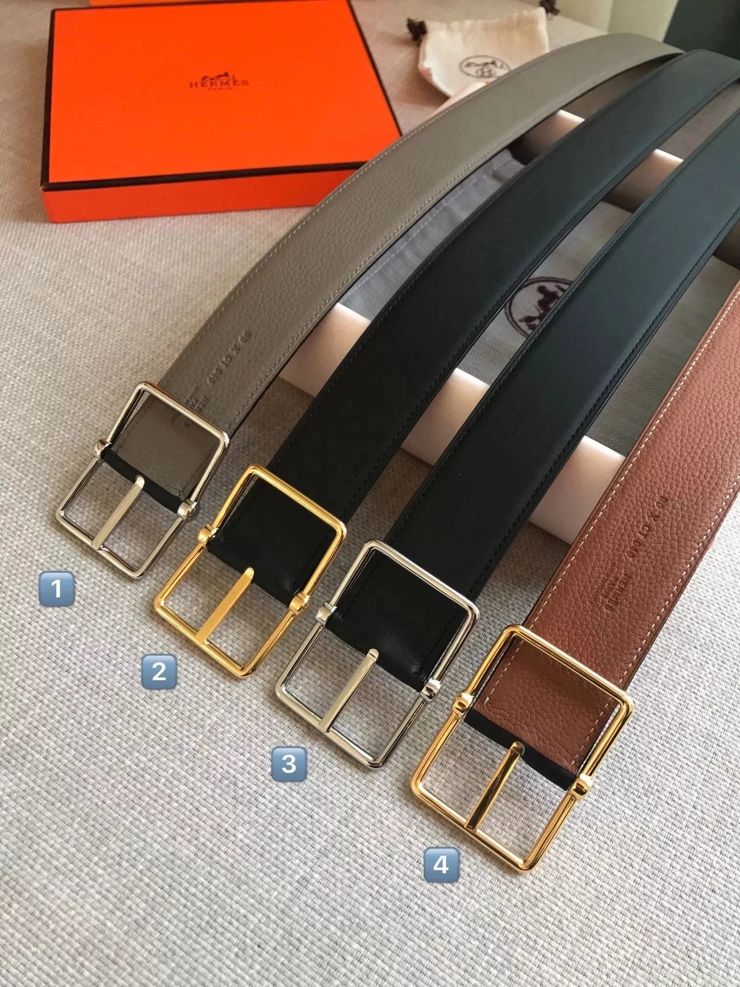 Hermes Belt Top version High Quality H Home Belt Men's Imported Calfskin Double-Sided Available Belt Width3.8cm