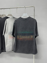 Chrome Hearts T-shirt Heavy Craft Vintage Rainbow Rhinestone logo round Neck Short Sleeve25ss New pure cotton T Unisex T-Shirt OS Loose Fit Base Shirt Top Half Sleeve T-Shirt