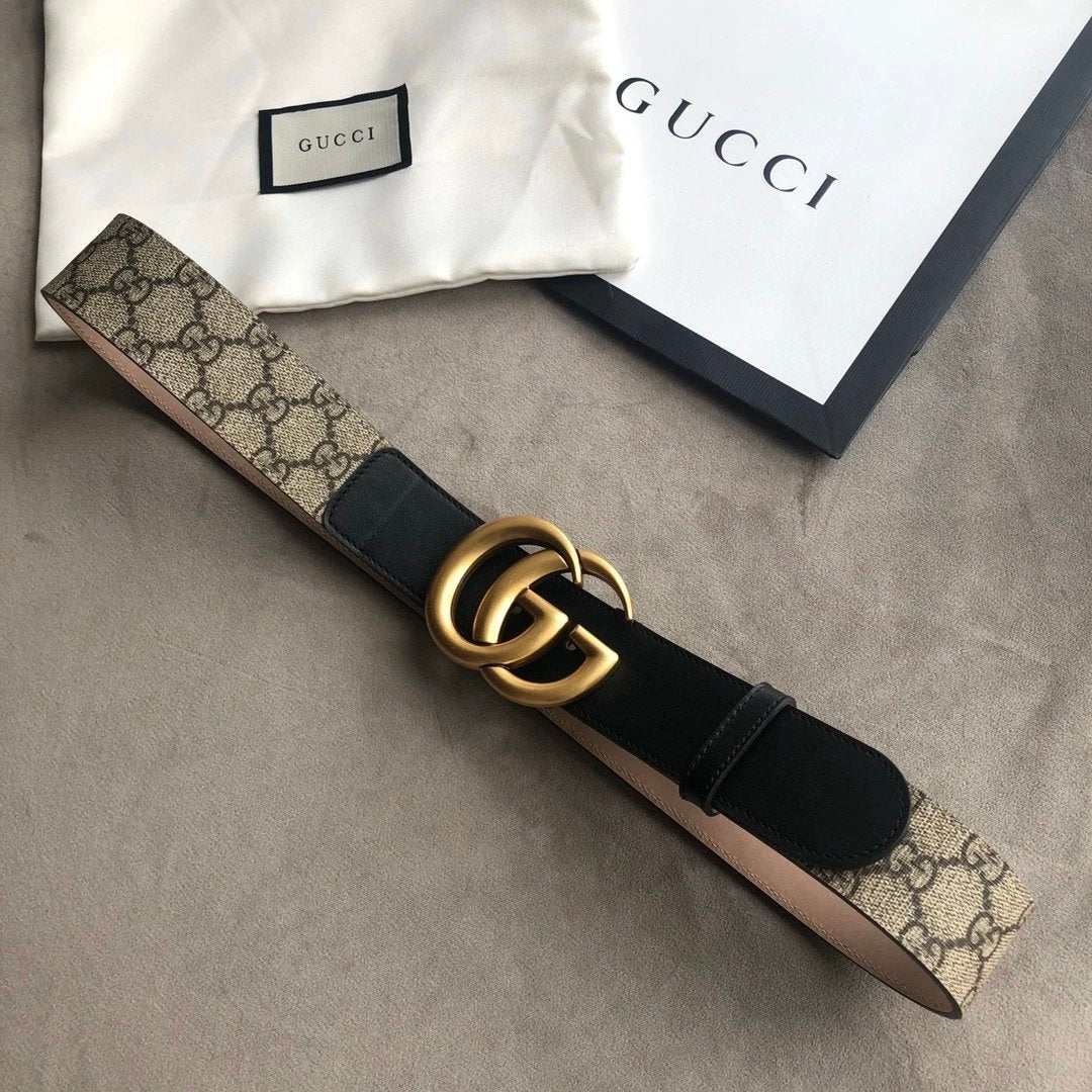 Gucci Belt Top version New Original Single Men's Belt Leather Belt Double g Belt Men's Fashion Casual Original Leather Gujia Belt GG Home Pant Belt Male Gucci Gucci Men's Belt Ferragamo4.0