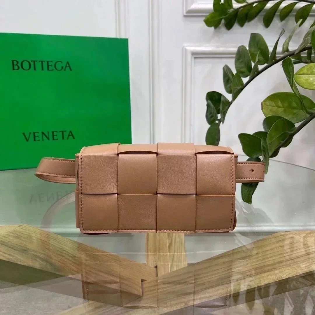 Bottega Veneta Women's Bag Top version 【Level Surrogate Shopping】New Men's Waist Bag Chest Bag Small Bag Mobile Phone Bag thebeltcassette Small Square Bag Plaid Waist Bag Chest Bag Rubik's Cube Bag8Plaid Waist Bag Men's and Women's Bags Crossbody Bag Oil