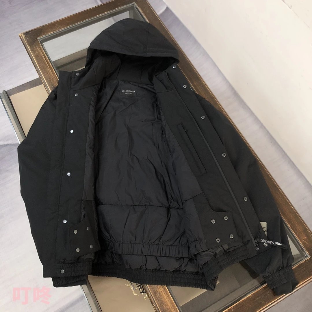 Balenciaga Clothing Casual Jackets Shell Jacket Jacket Baseball Uniform with Hat Clip Cotton Jacket Men and Women