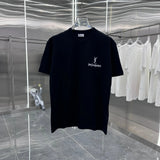 YSL T-shirt Embroidered Brand Logo on the Chest logo round Neck Short Sleeve25ss New Pure Cotton Unisex Style T Casual T-Shirt Base Layer Shirt OS Loose Fit Half Sleeve Top Plus Size