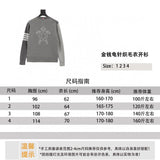 Thom Browne Sweater 24FW Small Water Turtle Knitted Sweater Cardigan for Men and Women