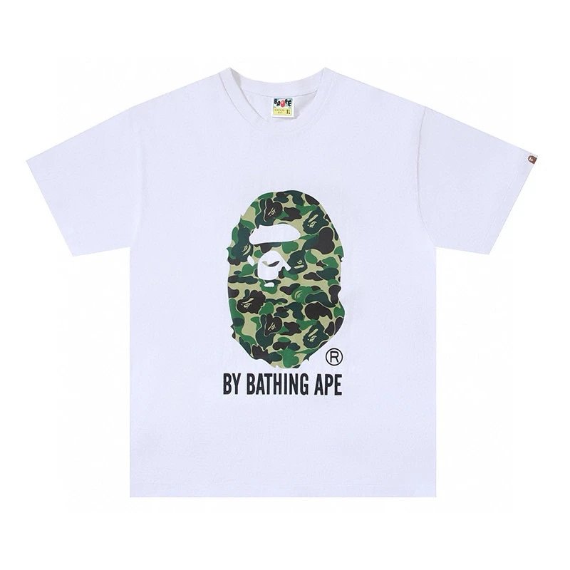 Bape T-shirt Top Version Counter Same Style Cotton Short Sleeve T T-shirt Men's and Women's Loose Summer Base Casual Half Sleeve