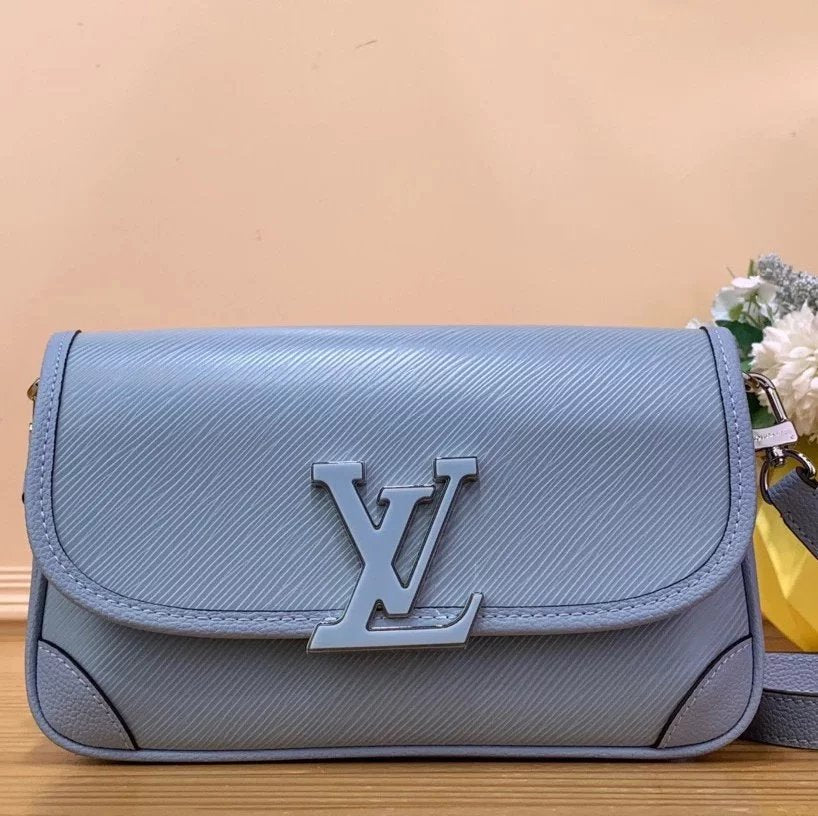 Louis Vuitton LV Women's Bag Top version 2022New Original Order BUCI Handbag Full Leather Water Ripple Stitching Lychee Pattern Women's Bag Shoulder Crossbody Portable Underarm Bag M59386Black m59457White m59459m59460Rose Red
