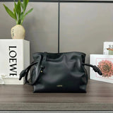 LOEWE Women's Bag Top version 【Top Version Original Leather】New Gilding logoFlamenco Lucky Bag Bag with Long Shoulder Strap Mini Napa Cow Leather Flamenco Clutch Drawstring Bucket Bag Loew New Lucky Bag Tote Bag Shoulder Bag Messenger Bag