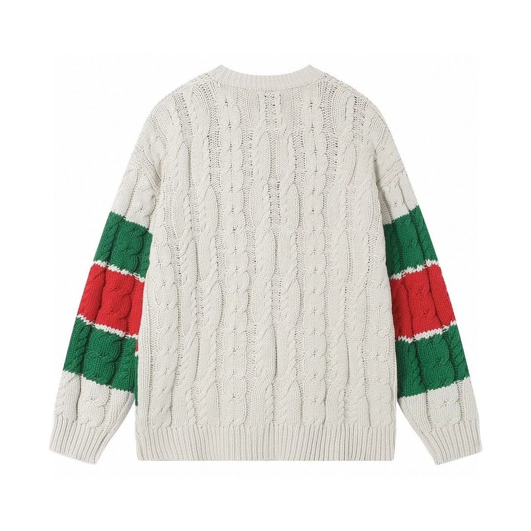 Gucci Sweater Striped Apricot Cardigan Sweater Unisex Outerwear Long Sleeve Soft Lazy Style Thickened Versatile Casual Sweater Coat