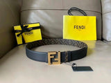 FENDI Belt Top version In Stock High Quality Genuine Leather New Men's Belt Fashion All-Match Casual Monster Belt Pant Belt Unisex