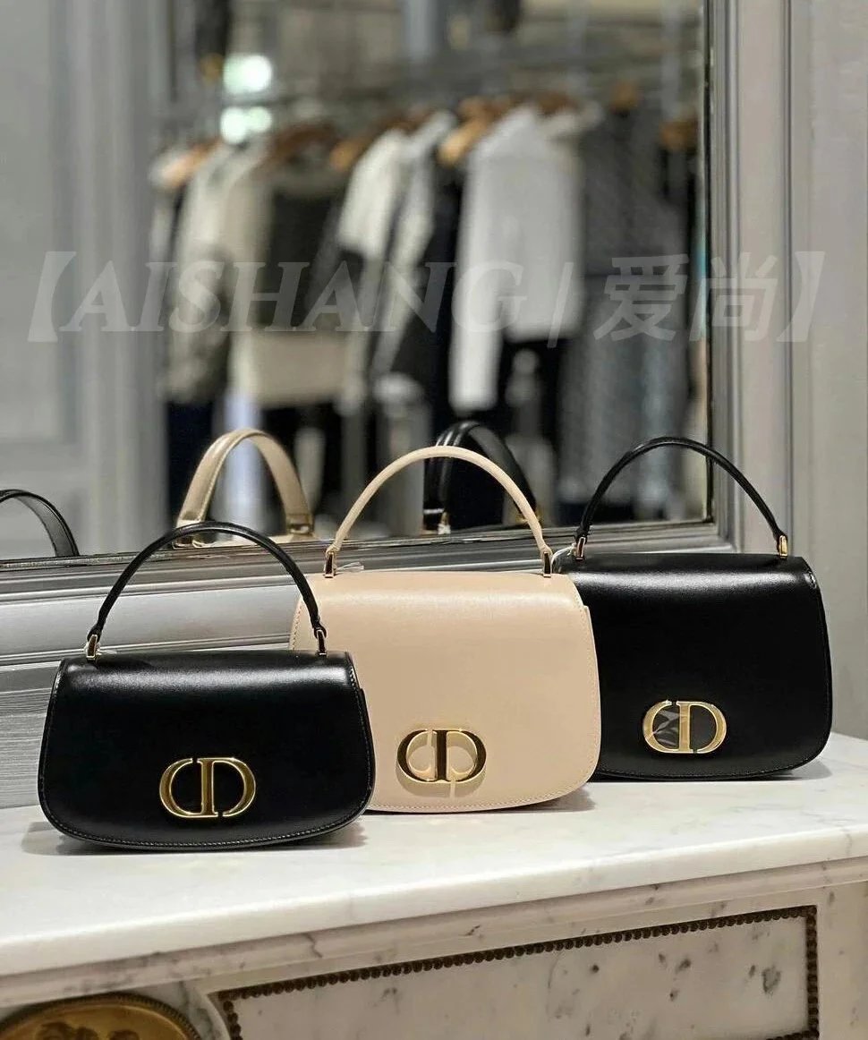 Dior Women's Bag Top version 【Treasure Item】24New30MontaigneAvenue Series Montian Cowhide Handbag Shoulder Messenger Bag Women's Bag