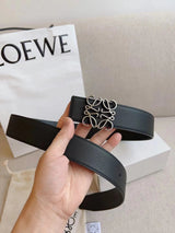LOEWE Belt Top version Belt Genuine Cattlehide Leather Surface Original Single Original Single Double-Sided First Layer Original Cowhide3.8Men's Leather Belt Man's Belt Men's Belt Business Casual Pants Belt Men's Business Casual Belt Belt Men's High-End B