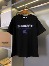 Burberry T-shirt Double Micro-label Small Print logo round Neck Short Sleeve25ss New pure cotton T Unisex T-Shirt OS Loose Fit Base Shirt Top Half Sleeve T-Shirt