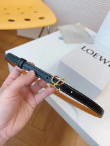 LOEWE Belt Top version Original Sample Women's Clothes Original Order Belt Width1.5cm Genuine Goods Quality Counter Full Set of Packaging Selected Imported First Layer Calfskin Leather Feel Comparable to Genuine Goods Boutique Letter Buckle Official Net S