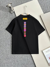 Louis Vuitton LV T-shirt Front and Back Colorful Letter Pattern Towel Embroidery logo round Neck Short Sleeve25ss New pure cotton T Unisex T-Shirt OS Loose Fit Base Shirt Top Half Sleeve T-Shirt