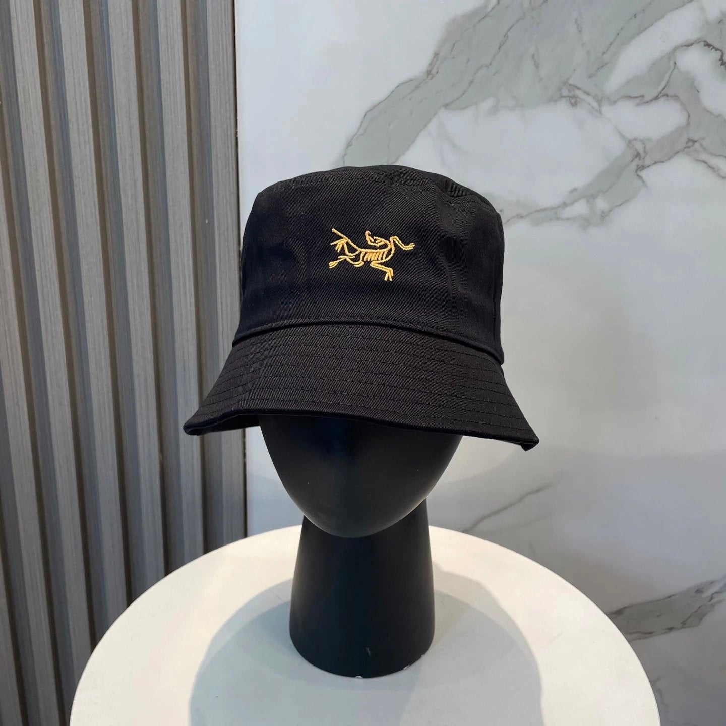 Arc'teryx Hat Skeleton Embroidery logo Fisherman Hat Casual Sun Protection UV Protection Plain Face Covering Sun Hat Outdoor Versatile Flat Top Bucket Hat
