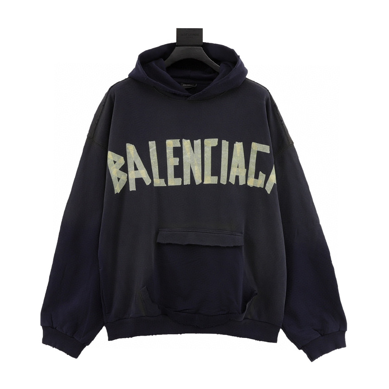 Balenciaga Hoodie Masking Paper Adhesive Hoodie for Men and Women