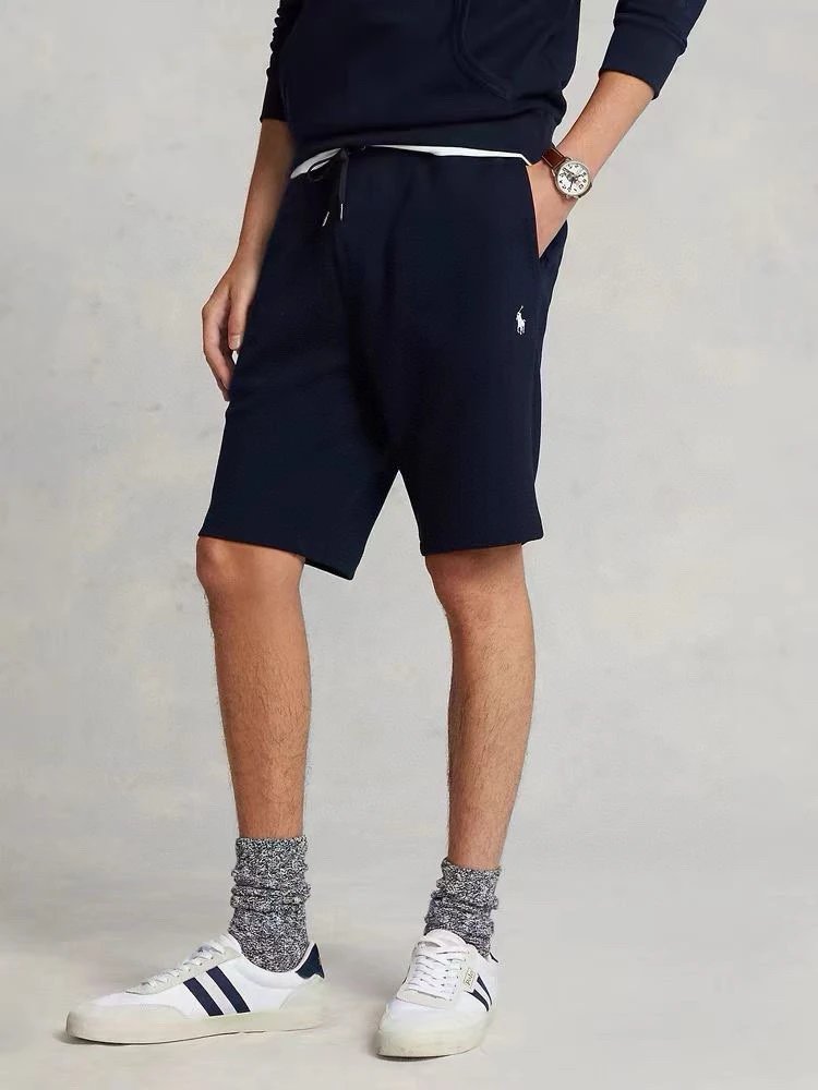 Ralph Lauren Shorts Top Version Standard Men's Classic Double-Sided Knitted Shorts Men's and Women's Pants of the Same Style