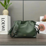 LOEWE Women's Bag Top version 【Top Version Original Leather】New Gilding logoFlamenco Lucky Bag Bag with Long Shoulder Strap Mini Napa Cow Leather Flamenco Clutch Drawstring Bucket Bag Loew New Lucky Bag Tote Bag Shoulder Bag Messenger Bag