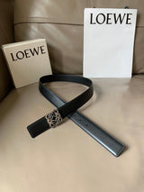 LOEWE Belt Top version Belt Genuine Cattlehide Leather Surface Original Single Original Single Double-Sided First Layer Original Cowhide3.2Women's Belt Man's Belt Men's Belt Business Casual Pants Belt Women's Business Casual Belt Belt Women's High-End Bel