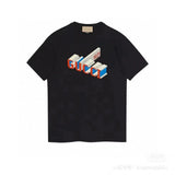 Gucci T-shirt 3D Letter Print on the Chest logo round Neck Short Sleeve25ss New Pure Cotton Unisex Style T T-shirt OS Loose Fit Base Shirt Half Sleeve T-Shirt Top Half Sleeve