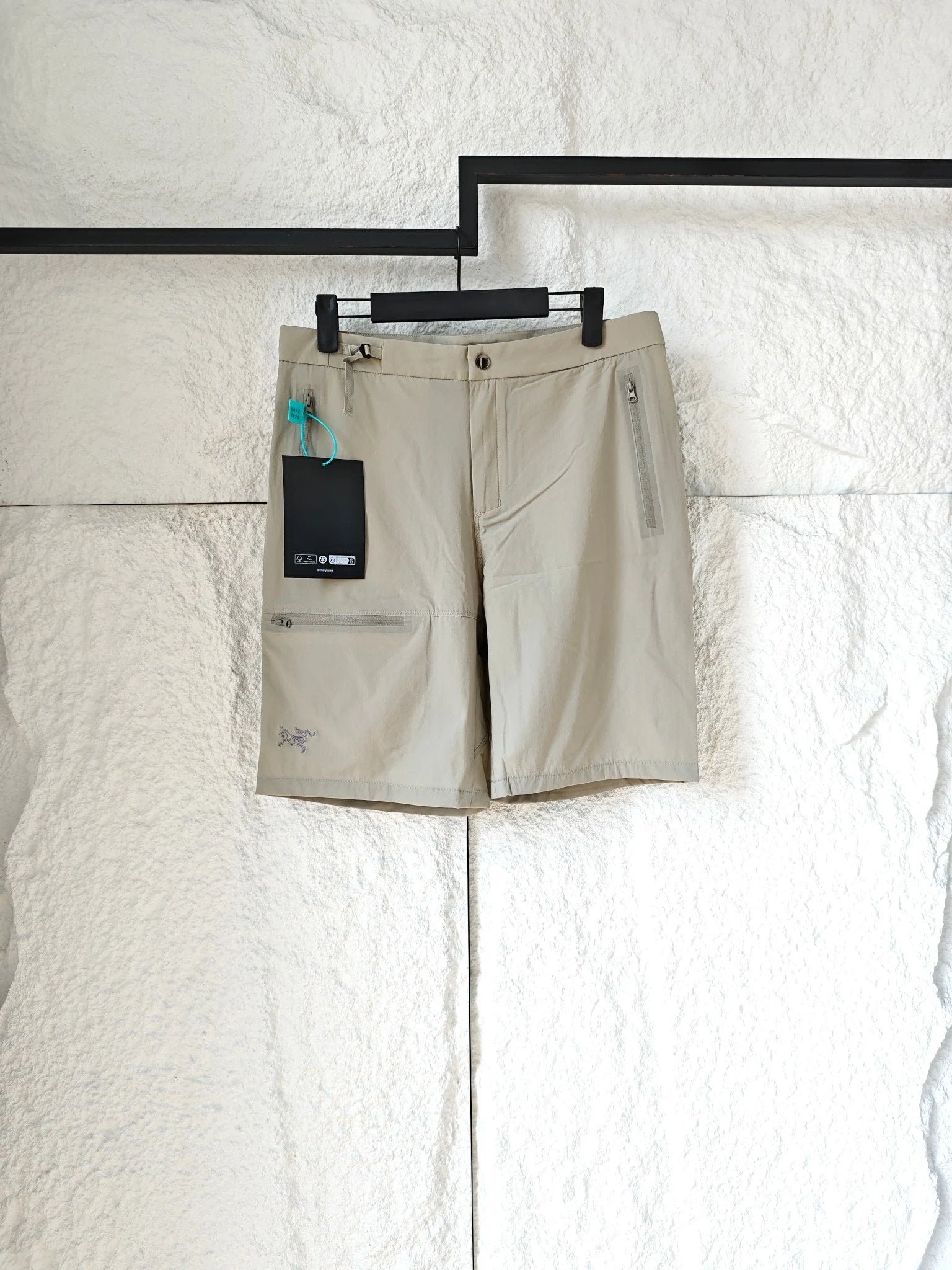 Arc'teryx Shorts Front Body Totem Embroidery logo Five-point Shorts25ss New Drawstring Casual Pants for Men and Women, Summer Style5Two-in-One Casual Sweatpants Pure Cotton Joggers