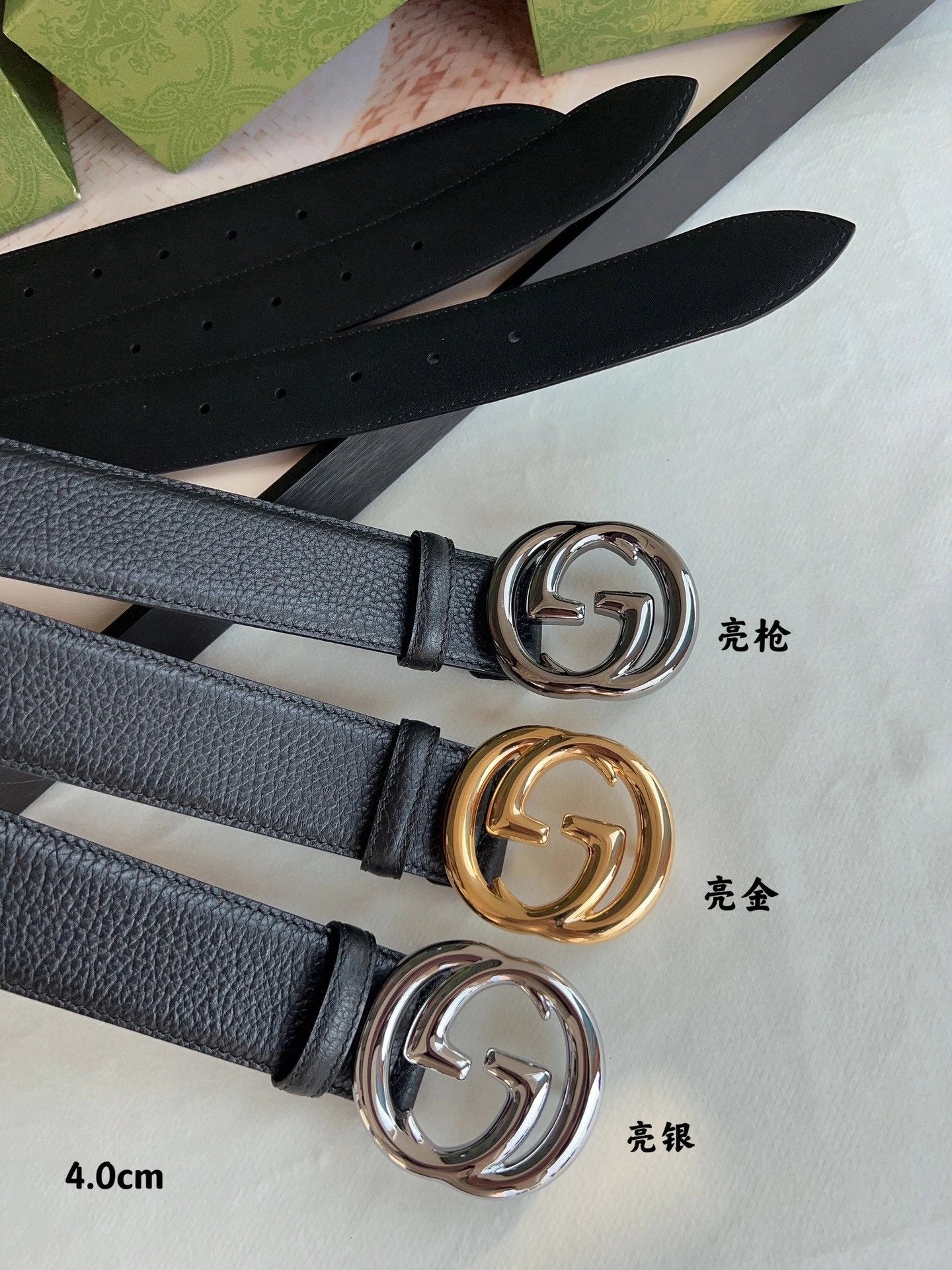 Gucci Belt Top version New Original Single Men's Belt Leather Belt Double g Belt Men's Fashion Casual Original Leather Gujia Belt GG Home Pant Belt Male Gucci Gucci Men's Belt Ferragamo4.0