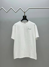 Dior T-shirt Chest Embroidery with Cursive Script logo round Neck Short Sleeve25ss New Pure Cotton Unisex Style T T-shirt OS Loose Fit Base Shirt Short Sleeve Top T-Shirt