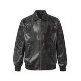 Louis Vuitton LV Jackets Embroidered Floral Lapel Leather Jacket Men's Business Casual Versatile Autumn Winter New Arrival