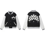 Amiri Jackets Coat Correct Version Embroidered Bone Print Pilot Casual Jacket Coat Men's and Women's Baseball Uniform Winter