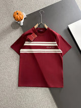 Gucci T-shirt Chest Letter Embroidery logo round Neck Short Sleeve25ss New pure cotton T Unisex T-Shirt OS Drop Shoulder Loose Fit Base Shirt Top T-Shirt Short Sleeve