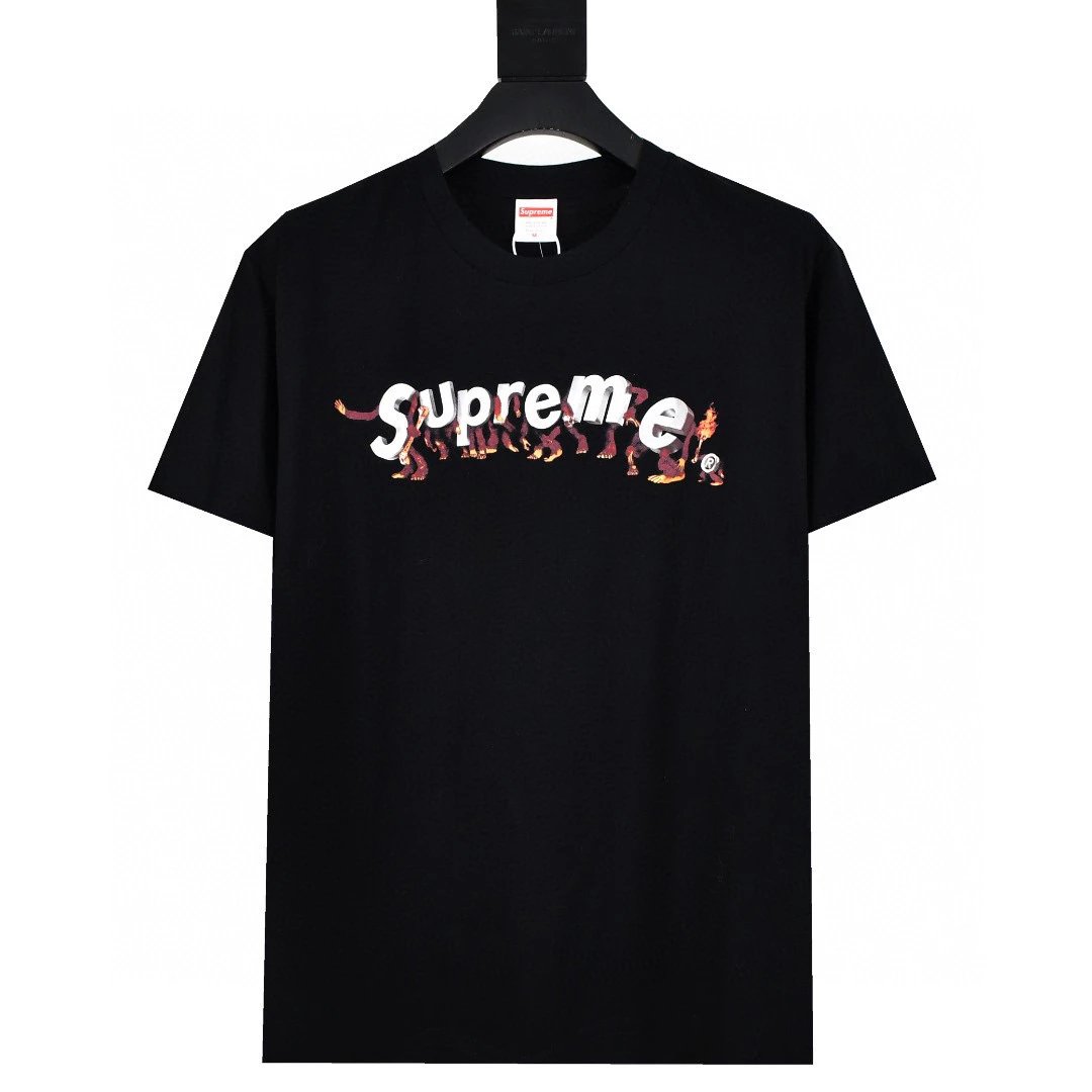 Supreme T-shirt Top Version­Trendy Classic Cherry Meditation Old Reggae Anna Nick Cotton Short Sleeve