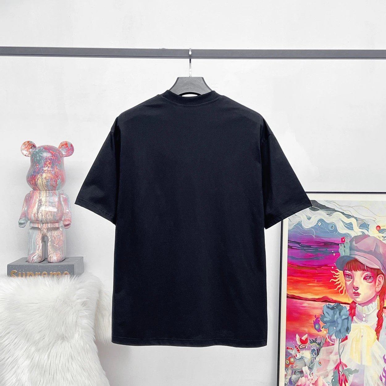 Balenciaga T-shirt Anti-Corporate Welfare Wheat Scissors Micro Badge Embroidery logo round Neck Short Sleeve25ss New pure cotton T Unisex T-Shirt OS Loose Fit Base Shirt Top T-Shirt Short Sleeve
