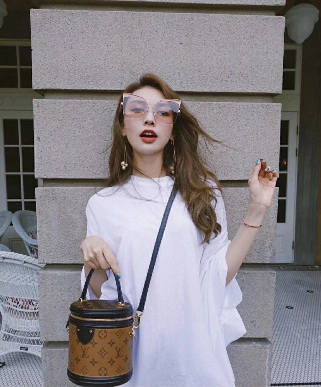 Louis Vuitton LV Women's Bag Top version Handbag Make-up Barrel Bag Women's Bag Handbags Color Matching Presbyopic Women's Bag Bucket Bag Shoulder Bag Messenger Bag Handbag