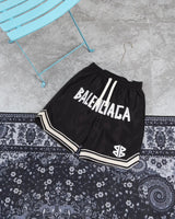 Balenciaga Shorts Front Tape Letter Embroidery logo Five-point Shorts25ss New Drawstring Casual Summer Pants American Style5Two-in-One Casual Sweatpants for Men and Women, Pure Cotton Joggers