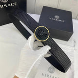 VERSACE Belt Top version Brand New Full Set Belt Fashion Trend Genuine Leather Business Casual Men Women Belt Cowhide Embossed Pant Belt