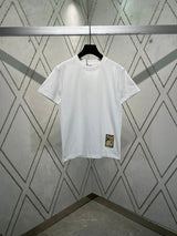 Burberry T-shirt Striped Logo Crew Neck Short Sleeve25ss New Pure Cotton Unisex Style T T-shirt OS Loose Fit Base Shirt Short Sleeve Top T-Shirt