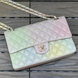 Chanel Women's Bag Top version Gradient Color CF Series Sheepskin1112#Classic Custom Spanish Imported Original Sheepskin All-Steel Hardware Lining with Lambskin Feel Soft Version Shape Awesome[Strong]Exclusive Genuine Goods Development CF Medium25.5cm