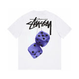 Stussy T-shirt Top Version Short Sleeve T T-shirt American Fashion Brand Modern Graffiti Cursive Script Printed Male and Female Couples Wear Loose